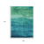 9' X 12' Teal Blue And Green Abstract Washable Indoor Outdoor Area Rug