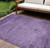 10' X 14' Purple Eggplant And Lavender Oriental Washable Indoor Outdoor Area Rug