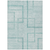 9' X 12' Teal Blue And Aqua Geometric Washable Indoor Outdoor Area Rug