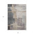 8' X 10' Gray Charcoal And Beige Abstract Washable Indoor Outdoor Area Rug