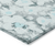 8' Round Teal Round Floral Washable Non Skid Indoor Outdoor Area Rug