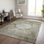 9' X 12' Taupe Brown And Gray Oriental Washable Indoor Outdoor Area Rug