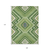 9' X 12' Green Ivory And Beige Tribal Washable Indoor Outdoor Area Rug
