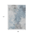9' X 12' Sky Blue Gray And Ivory Abstract Washable Indoor Outdoor Area Rug