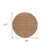 8' Orange And Taupe Round Striped Washable Indoor Outdoor Area Rug