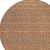 8' Orange And Taupe Round Striped Washable Indoor Outdoor Area Rug