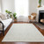 10' X 14' Ivory And Light Gray Geometric Washable Indoor Outdoor Area Rug