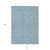 10' X 14' Teal Blue And Ivory Chevron Washable Indoor Outdoor Area Rug