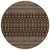 8' Chocolate Taupe And Copper Round Tribal Washable Indoor Outdoor Area Rug