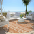 8' Copper And Ivory Round Southwestern Washable Indoor Outdoor Area Rug