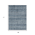 8' X 10' Blue And Gray Oriental Washable Indoor Outdoor Area Rug