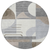8' Taupe Gray And Ivory Round Geometric Washable Indoor Outdoor Area Rug