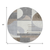 8' Taupe Gray And Ivory Round Geometric Washable Indoor Outdoor Area Rug