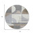 8' Taupe Gray And Ivory Round Geometric Washable Indoor Outdoor Area Rug