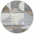 8' Taupe Gray And Ivory Round Geometric Washable Indoor Outdoor Area Rug