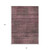 8' X 10' Merlot And Gray Striped Washable Indoor Outdoor Area Rug