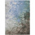 9' X 12' Denim Blue Taupe And Ivory Abstract Washable Indoor Outdoor Area Rug