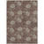 10' X 14' Merlot Taupe And Beige Floral Washable Indoor Outdoor Area Rug