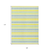 9' X 12' Blue and Yellow Striped Washable Non Skid Indoor Outdoor Area Rug