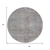 8' Pewter And Gray Round Aztec Washable Indoor Outdoor Area Rug
