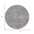 8' Pewter And Gray Round Aztec Washable Indoor Outdoor Area Rug