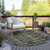 8' Black Taupe And Beige Round Moroccan Washable Indoor Outdoor Area Rug