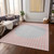 10' X 14' Pink And Silver Striped Washable Indoor Outdoor Area Rug