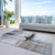 10' X 14' Brown Black And Gray Abstract Washable Indoor Outdoor Area Rug