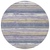 8' Purple Ivory And Beige Round Striped Washable Indoor Outdoor Area Rug