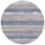 8' Purple Ivory And Beige Round Striped Washable Indoor Outdoor Area Rug