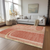 8' X 10' Salmon Abstract Washable Indoor Outdoor Area Rug