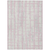 10' X 14' Pink Gray And Ivory Striped Washable Indoor Outdoor Area Rug