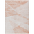 10' X 14' Salmon Peach And Ivory Abstract Washable Indoor Outdoor Area Rug