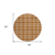 8' Round Orange and Ivory Round Plaid Washable Non Skid Indoor Outdoor Area Rug