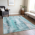 10' X 14' Teal Washable Non Skid Indoor Outdoor Area Rug
