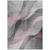 8' X 10' Pink Gray And Silver Abstract Washable Indoor Outdoor Area Rug