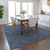 9' X 12' Navy Blue And Ivory Geometric Washable Indoor Outdoor Area Rug