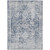 10' X 14' Navy Blue Oriental Washable Indoor Outdoor Area Rug