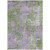 8' X 10' Green and Purple Abstract Washable Non Skid Indoor Outdoor Area Rug