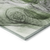 8' Round Olive Green Round Abstract Washable Non Skid Indoor Outdoor Area Rug