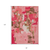 8' X 10' Coral Pink And Brown Abstract Washable Indoor Outdoor Area Rug