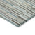 8' Teal Blue And Brown Round Striped Washable Indoor Outdoor Area Rug - Teal Blue, Brown