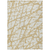 9' X 12' Gold And Ivory Abstract Washable Indoor Outdoor Area Rug