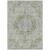 10' X 14' Olive Green Floral Medallion Washable Indoor Outdoor Area Rug