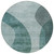 8' Green And Sage Round Abstract Washable Indoor Outdoor Area Rug - Green, Sage