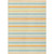 9' X 12' Orange Striped Washable Non Skid Indoor Outdoor Area Rug Transitional Style - Orange Color