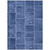 10' X 14' Navy Blue And Denim Blue Patchwork Washable Indoor Outdoor Area Rug