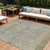 9' X 12' Beige And Ivory Abstract Washable Indoor Outdoor Area Rug - Beige, Ivory