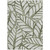 9' X 12' Olive Green And Beige Floral Washable Indoor Outdoor Area Rug