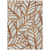 9' X 12' Orange Beige And Copper Floral Washable Indoor Outdoor Area Rug